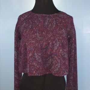 Staring at Stars plum paisley crop top size XS